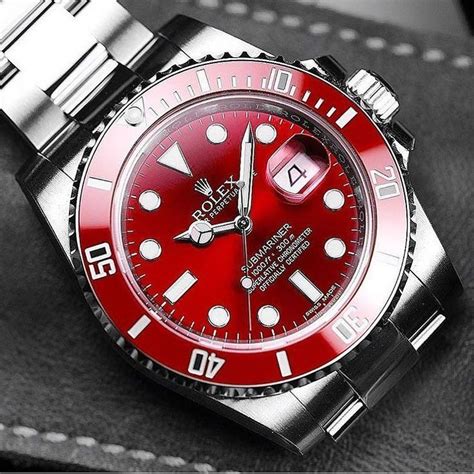 men's rolex red dial|rolex submariner red bezel.